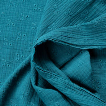 Muślin bawełniany HAFTOWANY MORSKI JS-02 #46