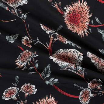 Viscose fabric on BLACK RM19064-1