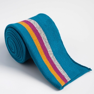 Plisa  łamana 3 paski Turkus