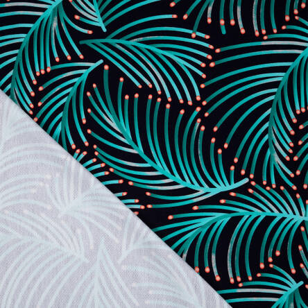 CHRISTMAS PALMS printed french terry 51048-21-A