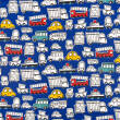 Tkanina bawełniana TWILL Cars & Trukcs on blue D04 #02