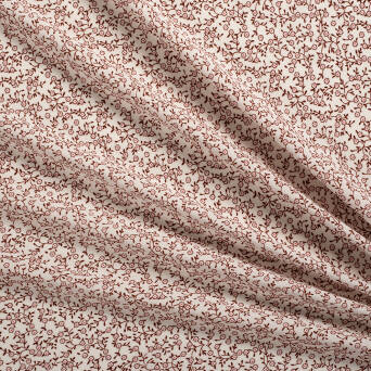 Viscose fabric DELICATE FLOWERS ON ECRU RM19302-01