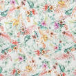 Cotton fabric pastel flowers