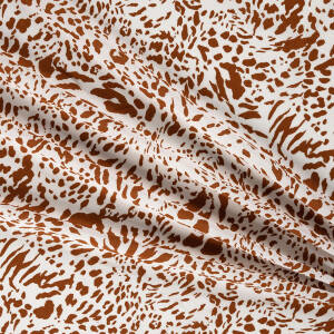 Tkanina wiskozowa CĘTKI NA KARMELOWYM 8665 #04