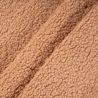 Materiał BARANEK - KARMEL - średni splot