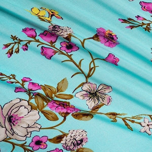 Tkanina Wiskoza Flowers 2300-2