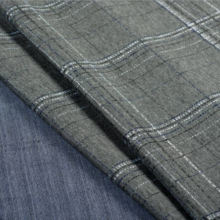 Knitted fabric check GRAY-BLACK 300g