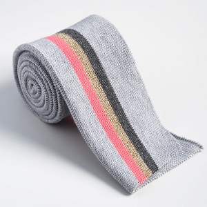 Plisa łamana 3 paski Jasny szary melanż XL 140 cm