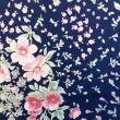 Viscose fabric PINK ROSES ON NAVY T2247-01