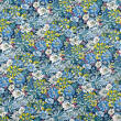 Tkanina bawełniana PREMIUM BLUE SUNNY FLOWERS #118 #02