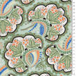Tkanina wiskozowa GREEN AZTEC FLOWERS  RM19529 #03