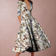 Dress fabric - GALANTERIA on a creamy background