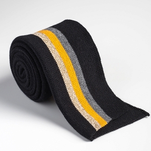 Plisa łamana 3 paski CZARNY XL 140 cm 