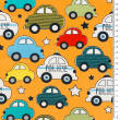 Cotton fabric  TWILL Fast Cars on orange D08 #02