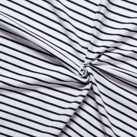 CLASSIC Stripes - white / navy blue jersey 200g >185cm!<