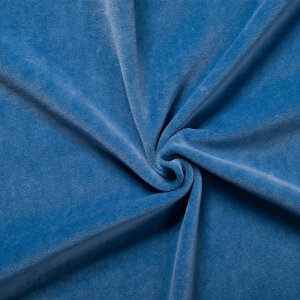 Welur bawełniany - SZARY NIEBIESKI