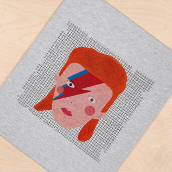 Panel David 50 x 55 cm jersey szary melanż 