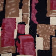 PUNTO fabric PINK AND BEIGE ON NAVY BLUE