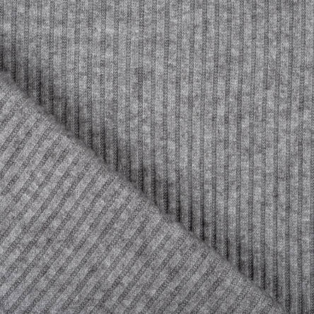 Knitted sweater fabric 300g - GRAY MELANGE