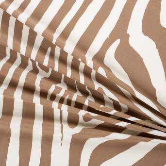 Tkanina wiskozowa AFRICA zebra CREME