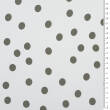 Dress fabric Viscose crepe-dots KHAKI/OFF WHITE