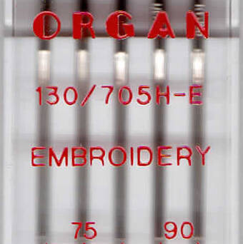 ORGAN - embroidery needles 5 pcs. MIX / thickness 75, 90