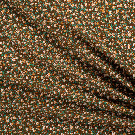 Viscose fabric HIBISCUS BROWN #9617-04