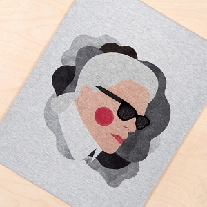 Panel Karl 50 x 55 cm jersey grey melange