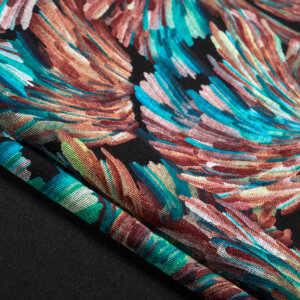 Dzianina typu punto  KOLOROWE MAZAJE