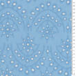 Embroidered cotton fabric FORGET-ME-NOT FLOWER D2#03