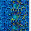 Lycra fabric BLUE SNAKE #2123A