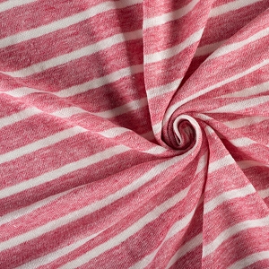 Jersey lniany - paski KORAL 