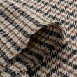 Houndstooth check  fabric CREME-BLACK