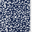 Viscose fabric Painted flowers on navy blue 8673 #01