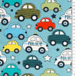 Cotton fabric TWILL Fast Cars on blue D08 #01