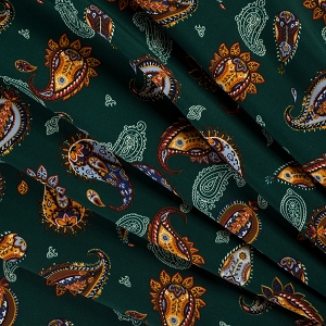 Tkanina  paisley na ZIELONYM