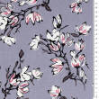 Viscose fabric MAGNOLIES ON GRAY 8712 #01