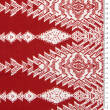 Viscose fabric BORDER AZTEC RED #4625-01