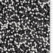 CRESHED cotton fabric flowers on black