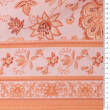 Tkanina wiskozowa BORDER INDIAN FLOWERS PINK 2860 #01 Ostatni kupon 1,8 m