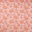 Viscose fabric BORDER INDIAN FLOWERS PINK 2860 #01