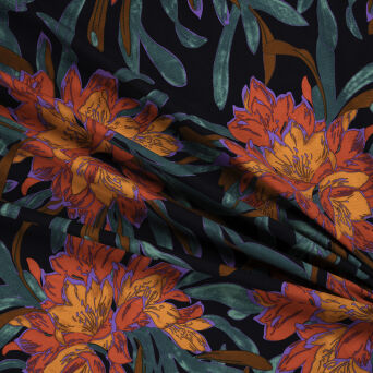 Tkanina wiskoza  GIPSY FLOWERS