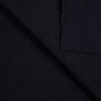 Fabric with wool  JET BLACK #D16-01