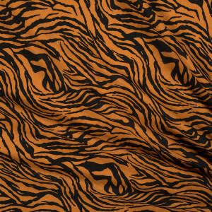 Viskose-Gewebe EXOTIC ZEBRA - KARAMELL - SCHWARZ #9590-04