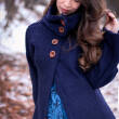 Coat fabric - NAVY BLUE
