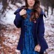 Coat fabric - NAVY BLUE
