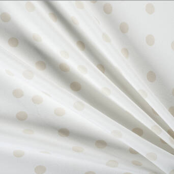 Dress fabric Viscose crepe-dots BEIGE/OFF WHITE