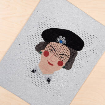 Panel Coco 50 x 55 cm  jersey szary melanż 