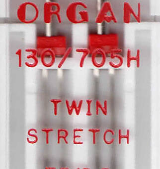 ORGAN - needle TWIN STRETCH  2 pc. / thickness 75