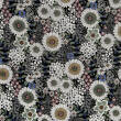 Viscose fabric MYSTERIOUS GARDEN ON BLACK RM19301-02